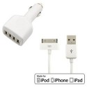 iPod-iPhone-iPad Combo Car + AC Charger Kit & USB Cable